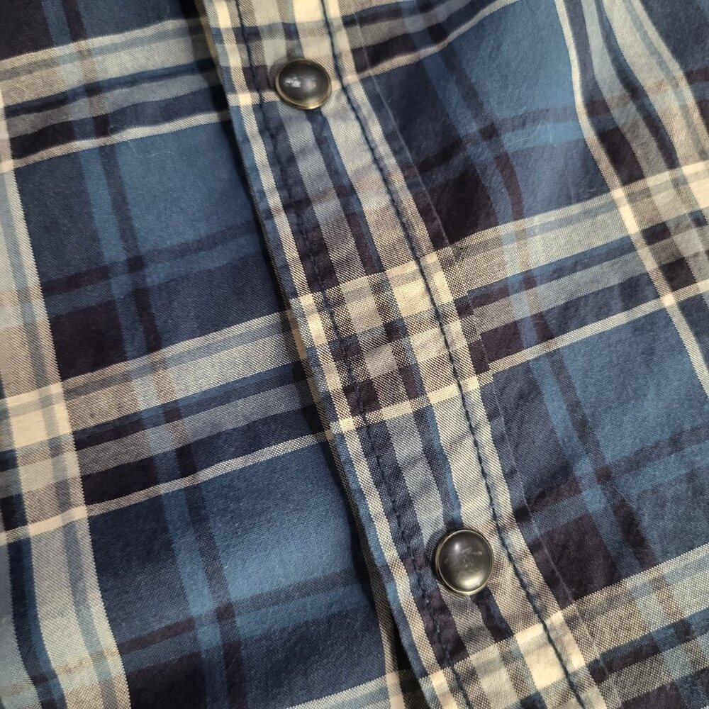AMERICAN EAGLE OUTFITTERS Mens XXL Vintage Fit Snap Button Plaid Shirt y2k - Picture 7 of 9